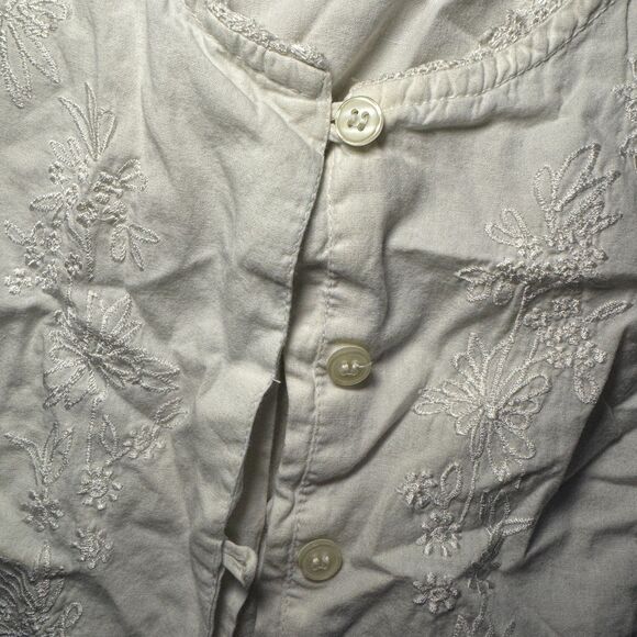 Size Medium Vintage Fairycore White Blouse FLAWED - Picture 5 of 8